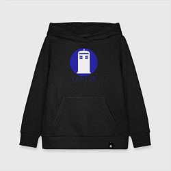 Толстовка детская хлопковая Blue tardis, цвет: черный