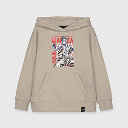 Толстовка детская хлопковая Клинок рассекающий демонов Акадза 3 Высшая Луна, цвет: миндальный