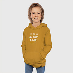 Толстовка детская хлопковая Девиз ВВС ВФ, цвет: горчичный — фото 2
