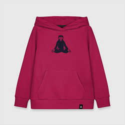 Толстовка детская хлопковая Yoga monkey, цвет: маджента