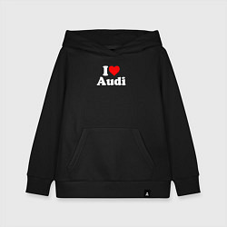 Толстовка детская хлопковая I love Audi, цвет: черный