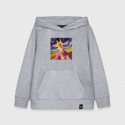 Толстовка детская хлопковая Селфи жирафа, цвет: меланж