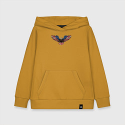 Толстовка детская хлопковая USA eagle, цвет: горчичный