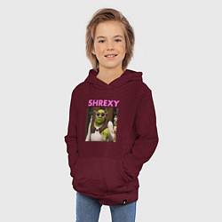 Толстовка детская хлопковая Shrexy - Shrek, цвет: меланж-бордовый — фото 2