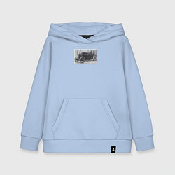 Толстовка детская хлопковая Retro car Fiat S76, цвет: мягкое небо