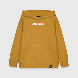 Толстовка детская хлопковая Ateez logo, цвет: горчичный