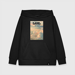 Толстовка детская хлопковая David облака, цвет: черный