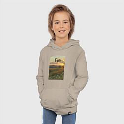 Толстовка детская хлопковая Eva поле золотое, цвет: миндальный — фото 2