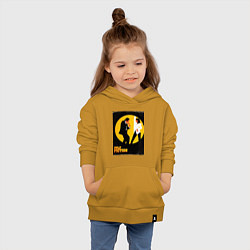Толстовка детская хлопковая Криминальное чтиво парный танец, цвет: горчичный — фото 2