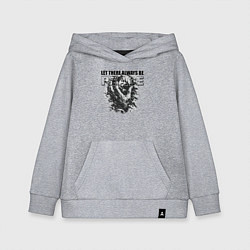 Толстовка детская хлопковая Монохромная графика, цвет: меланж