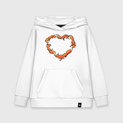Толстовка детская хлопковая Лисердце, цвет: белый