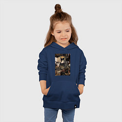 Толстовка детская хлопковая Шахматы коллаж, цвет: тёмно-синий — фото 2