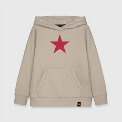 Толстовка детская хлопковая USSR red star, цвет: миндальный