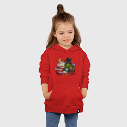 Толстовка детская хлопковая Мудрость и Печаль - Сэр Троглодит, цвет: красный — фото 2