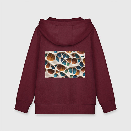 Детская толстовка-худи Вдохновлено Антонио Гауди / Меланж-бордовый – фото 2
