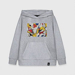 Толстовка детская хлопковая Поп-арт яркая абстракция, цвет: меланж