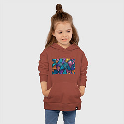 Толстовка детская хлопковая Яркое стекло, цвет: кирпичный — фото 2