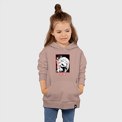 Толстовка детская хлопковая Химико Тога - злодейка, цвет: пыльно-розовый — фото 2