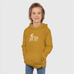 Толстовка детская хлопковая Поколения мотоциклистов, цвет: горчичный — фото 2