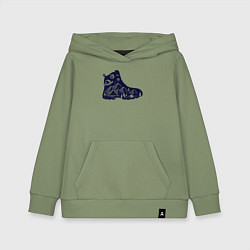Толстовка детская хлопковая Космический путник, цвет: авокадо