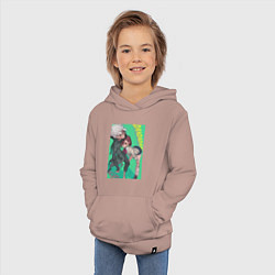 Толстовка детская хлопковая Дандадан Момо Аясэ, цвет: пыльно-розовый — фото 2