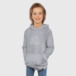Толстовка детская хлопковая Будь сильным, цвет: меланж — фото 2