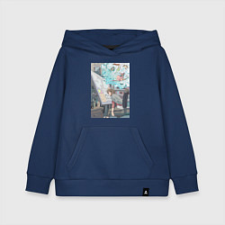Толстовка детская хлопковая Будни дизайнера, цвет: тёмно-синий