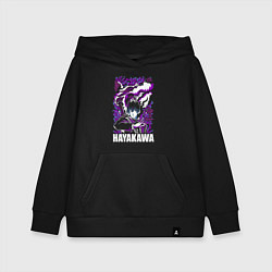 Толстовка детская хлопковая Человек-бензопила Аки Хаякава и демон, цвет: черный