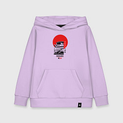 Толстовка детская хлопковая Nissan Skyline R34, цвет: лаванда
