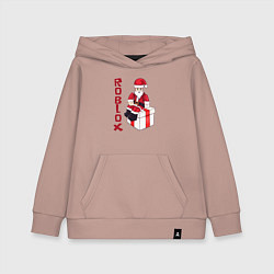 Толстовка детская хлопковая Санта Клаус - Роблокс, цвет: пыльно-розовый