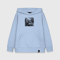 Толстовка детская хлопковая Отдыхающая лиса, цвет: мягкое небо