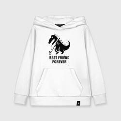 Толстовка детская хлопковая Godzilla best friend, цвет: белый