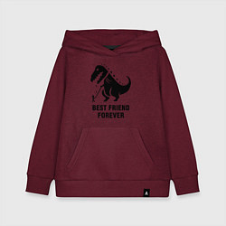Толстовка детская хлопковая Godzilla best friend, цвет: меланж-бордовый