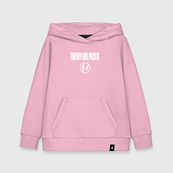 Толстовка детская хлопковая Twenty one pilots - logo, цвет: светло-розовый