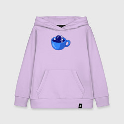 Толстовка детская хлопковая Космос в кружке, цвет: лаванда
