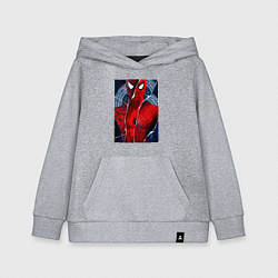 Толстовка детская хлопковая Человек паук три паука, цвет: меланж