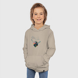 Толстовка детская хлопковая Рубик в воде, цвет: миндальный — фото 2