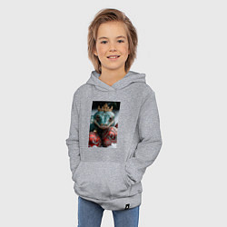 Толстовка детская хлопковая Новогодняя змея королева, цвет: меланж — фото 2