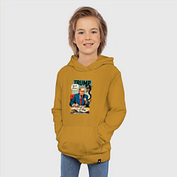 Толстовка детская хлопковая Trump - we are Venom meme, цвет: горчичный — фото 2