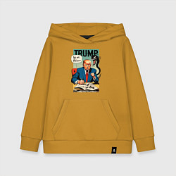 Толстовка детская хлопковая Trump - we are Venom meme, цвет: горчичный