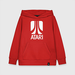 Толстовка детская хлопковая Atari logo white, цвет: красный