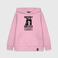 Толстовка детская хлопковая Harry Potter - wanted, цвет: светло-розовый