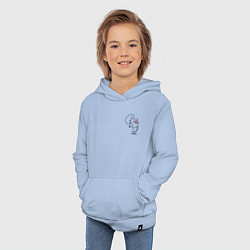 Толстовка детская хлопковая Влюбленный парень в девушку - пара, цвет: мягкое небо — фото 2