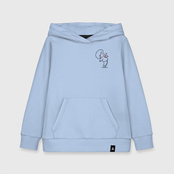 Толстовка детская хлопковая Влюбленный парень в девушку - пара, цвет: мягкое небо