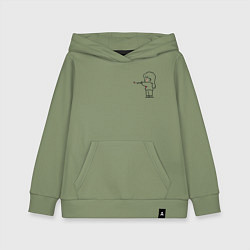 Толстовка детская хлопковая Влюбленная девушка в парня, цвет: авокадо