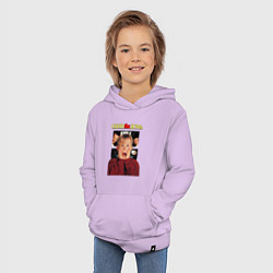 Толстовка детская хлопковая Один дома, цвет: лаванда — фото 2