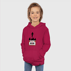 Толстовка детская хлопковая Очень странные дела - Макс, цвет: маджента — фото 2