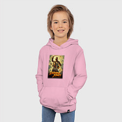 Толстовка детская хлопковая Indiana Jones and the dial of destiny, цвет: светло-розовый — фото 2