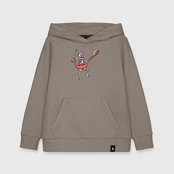 Толстовка детская хлопковая Селфи на пляже, цвет: утренний латте