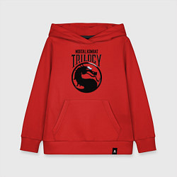 Толстовка детская хлопковая Mortal kombat trilogy, цвет: красный